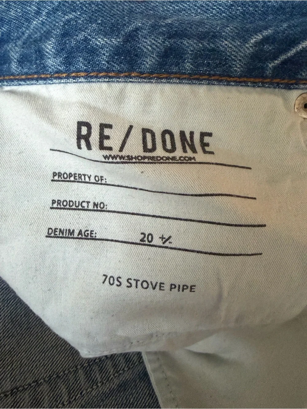 Re/Done Classic Straight Leg Jeans in Light-Mid Blue
